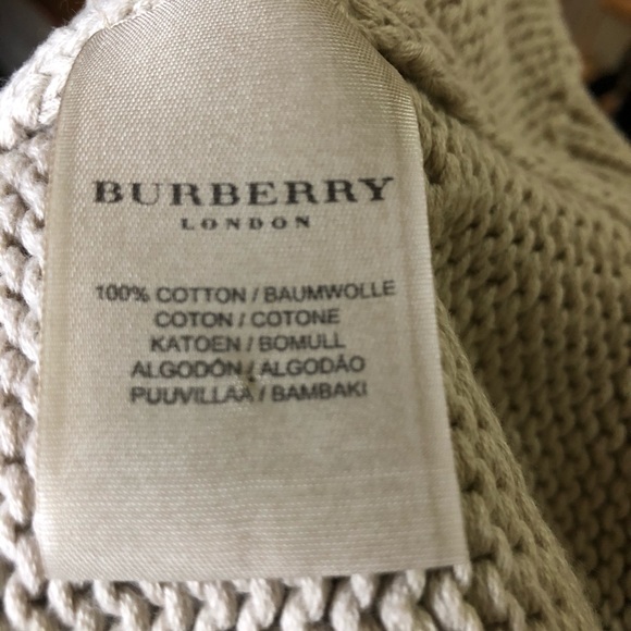 Burberry Bell Sleeve Khaki Cotton Cardigan Sweater - All Year Wear! - Picture 5 of 8